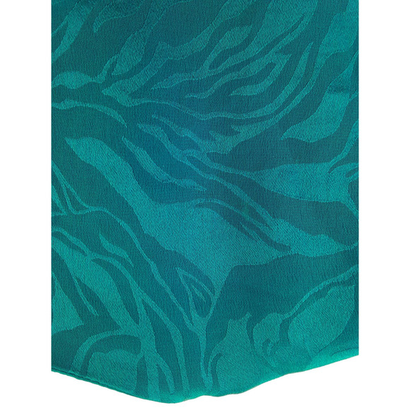 Vintage Adrianna Papell Blue Silk Cropped 3/4 Puff Sleeve Blazer Jacket 4 - Picture 13 of 14